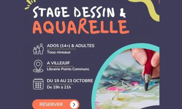 Séjours & vacances ados : Activités enfants / famille Stage dessin & aquarelle ados/adultes – Vacances de la Toussaint 2026
