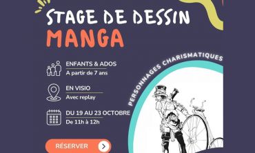Vacances enfants : Ateliers et stages Stage de vacances d'octobre : dessin manga en visio  Personnages charismatiques 