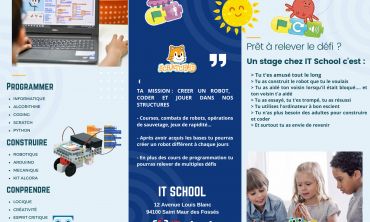 Vacances enfants :  Stage vacances scolaires été 2026 pour enfants : IA, robotique et informatique